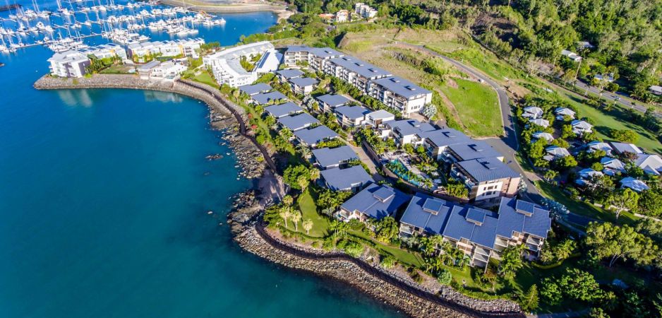 Aerial view of resort